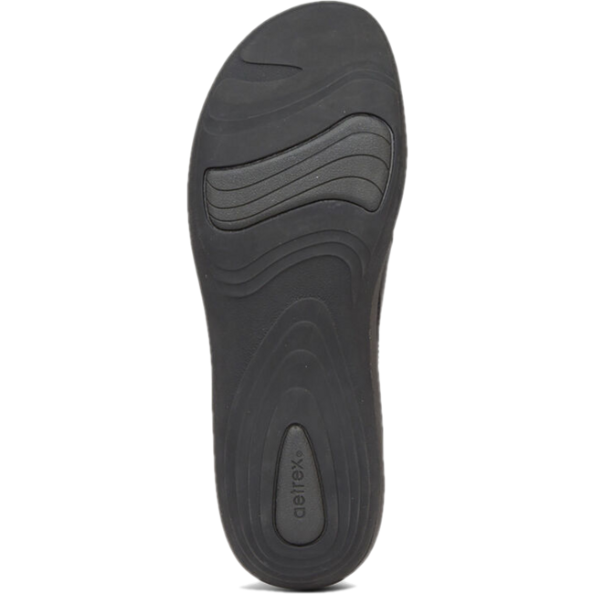 Sole of Aetrex Women's Karina Shoe in black