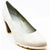 Dorking Women's Rubi Pump High Heel Shoe White Leather Pattern DORKING FOOTWEAR Roderer Shoe Center