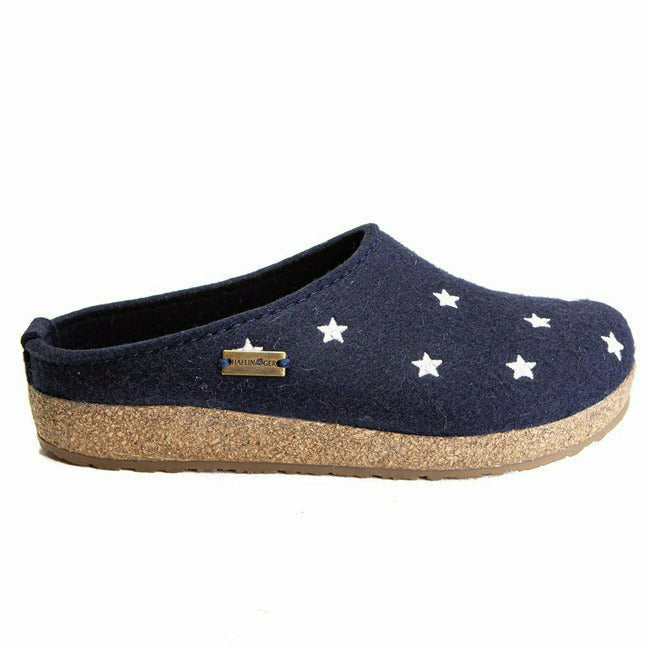 Haflinger Women&#39;s Stelline Clog Navy 741032-70