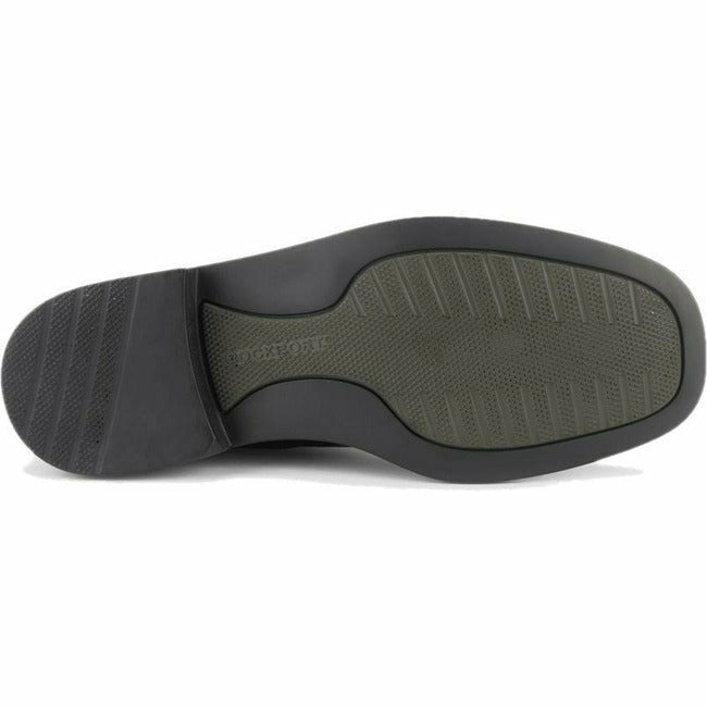 Rockport Men&#39;s Margin Classic Plain Toe Oxford Black Leather Laceup ROCKPORT FOOTWEAR Roderer Shoe Center