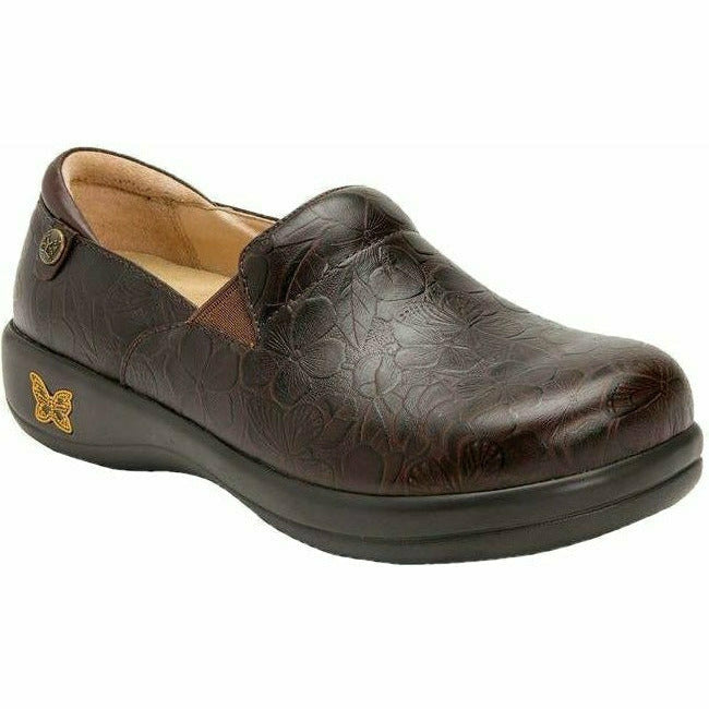 Alegria Women's Keli Loafer Comfort Clog Chocolate Leather  ALEGRIA FOOTWEAR Roderer Shoe Center