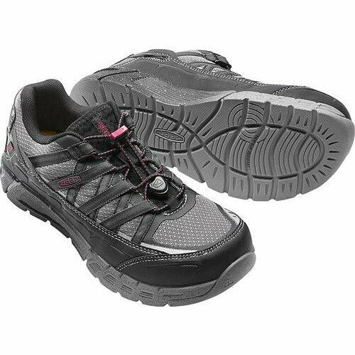 Keen Women&#39;s Asheville Aluminum Toe (ESD) Work Shoe Black/Gargoyle KEEN FOOTWEAR Roderer Shoe Center