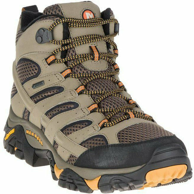 Merrell Men's Moab 2 Mid Goretex Hiker Walnut Leather MERRELL FOOTWEAR Roderer Shoe Center