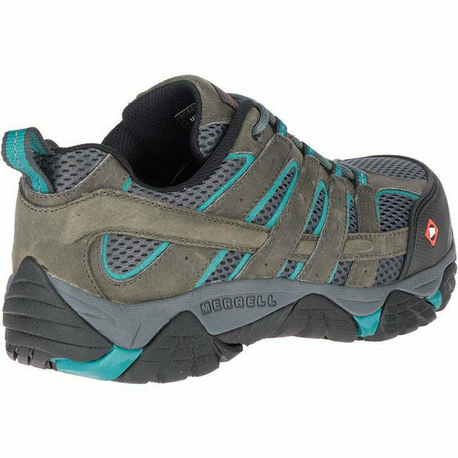 Merrell Women&#39;s Vertex Vent Composite Safety Toe Work Shoe Pewter MERRELL FOOTWEAR Roderer Shoe Center