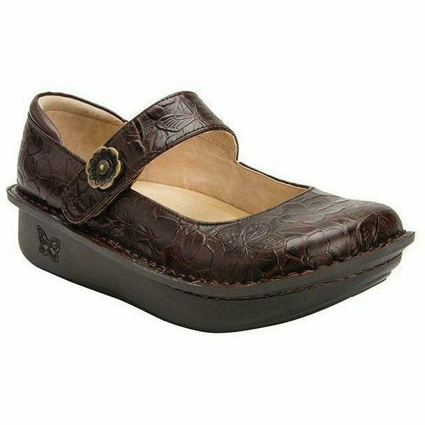 Alegria Women's Paloma Comfort and Support Mary Jane Chocolate Leather ALEGRIA FOOTWEAR Roderer Shoe Center