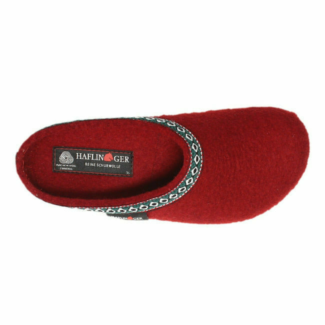 Haflinger Women&#39;s GZ Clog Chili Red 711001-42