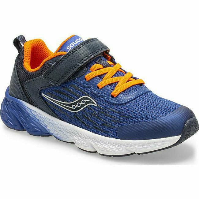 Saucony Kids Wind A/C Sneaker (Toddler/Little Kid) Navy SAUCONY FOOTWEAR Roderer Shoe Center