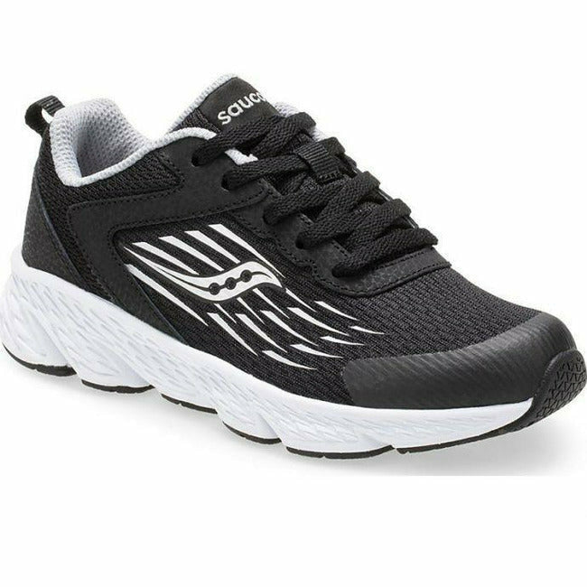 Saucony Kids Wind Sneaker (Toddler/Little Kid/Youth) Black SAUCONY FOOTWEAR Roderer Shoe Center