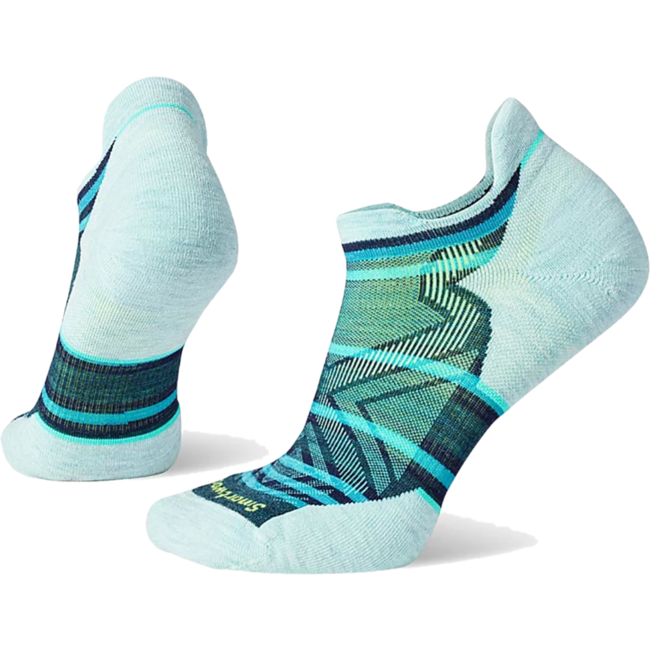 Smartwool Women's Run Stripe Targeted Cushion Low Ankle Sock Twilight Blue SW001672-G74