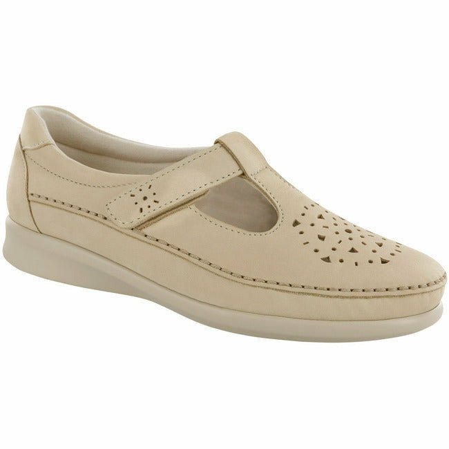 SAS Willow Women's Casual Slip On T-Strap Loafer Linen Leather SAS FOOTWEAR Roderer Shoe Center