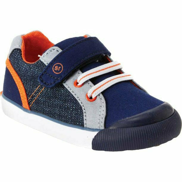 Stride Rite Boys Parker Sneaker (Infant/Toddler) Navy Canvas STRIDE RITE FOOTWEAR Roderer Shoe Center