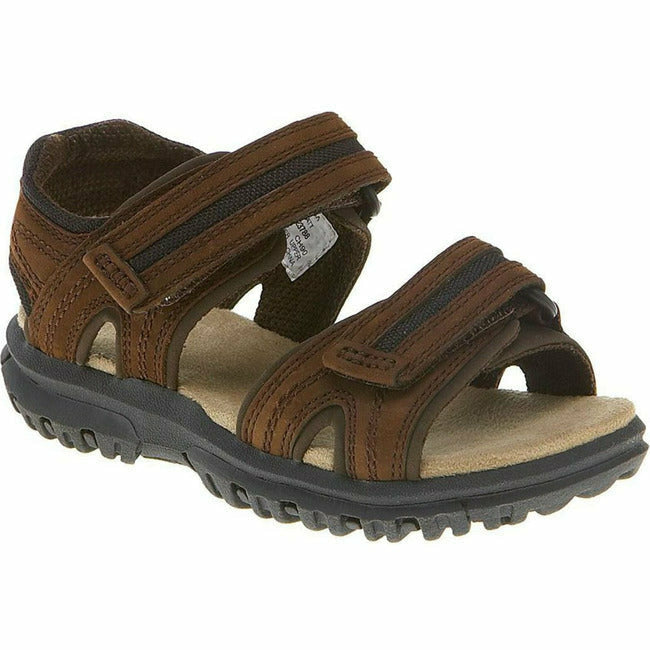 Stride Rite Kids Wyatt Sandal Velcro Closure (Little Kid) Dark Brown STRIDE RITE FOOTWEAR Roderer Shoe Center