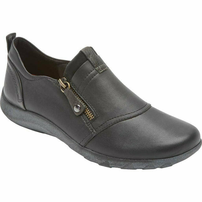 Rockport Women's Cobb Hill Amalie Zipper Slipon Black Casual Shoe COBB HILL FOOTWEAR Roderer Shoe Center