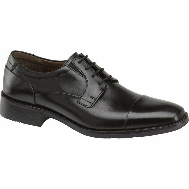 Johnston & Murphy Men's Lancaster Cap Toe Dress Shoe Black Full Grain 20-6901