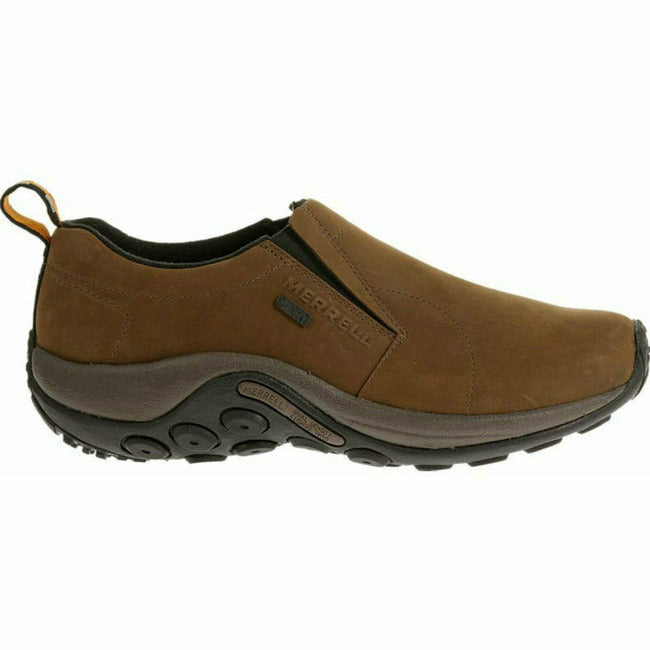 Merrell Men's Jungle Moc Waterproof Suede Slipon Brown MERRELL FOOTWEAR Roderer Shoe Center