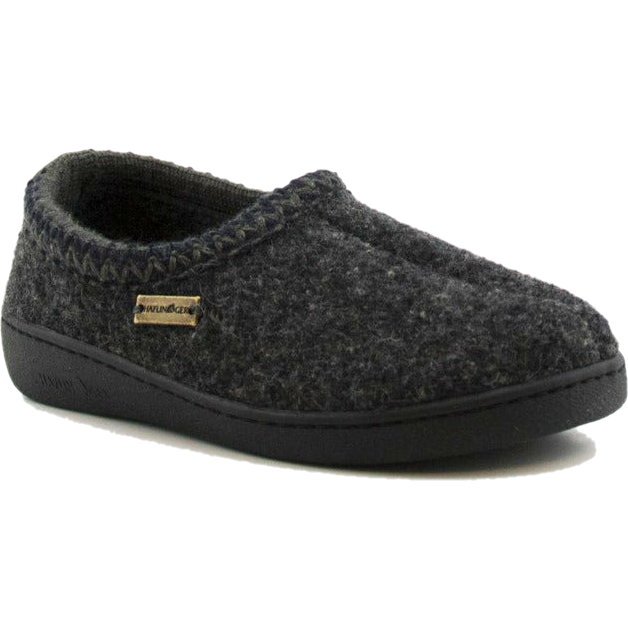 Haflinger ATB Boiled Wool Rubber Sole Clog Slipper Gray HAFLINGER FOOTWEAR Roderer Shoe Center
