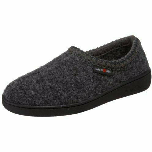 Haflinger ATB Boiled Wool Rubber Sole Clog Slipper Gray HAFLINGER FOOTWEAR Roderer Shoe Center