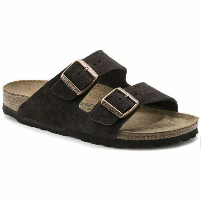 Birkenstock Arizona Mocha Suede Sandal Regular Width BIRKENSTOCK FOOTWEAR Roderer Shoe Center