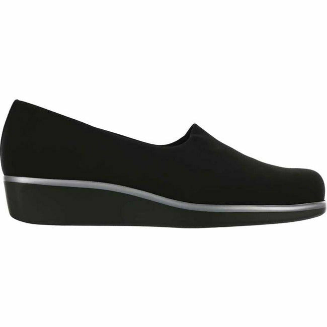 SAS Bliss Women's Casual Wedge Stretch Fabric Slip On Loafer Black SAS FOOTWEAR Roderer Shoe Center
