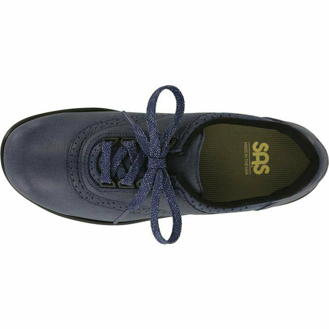 SAS WALK EASY Women's Comfort Laceup Walking Shoe Indigo/Blueberry  SAS FOOTWEAR Roderer Shoe Center