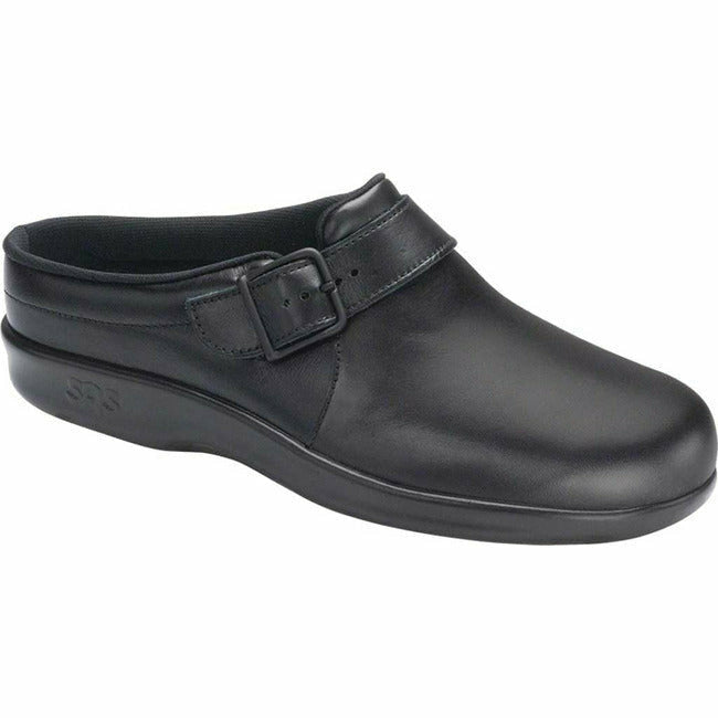 SAS Women&#39;s Clog Slipon Black Leather SAS FOOTWEAR Roderer Shoe Center