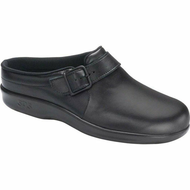 SAS Women's Clog Slipon Black Leather SAS FOOTWEAR Roderer Shoe Center