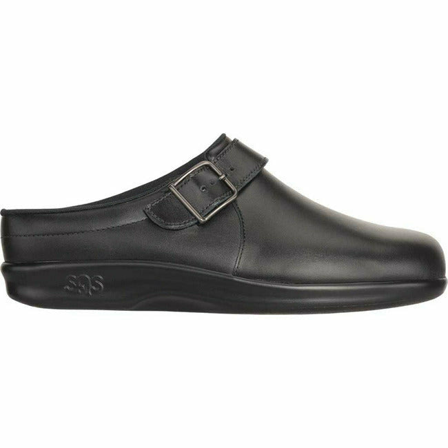 SAS Women&#39;s Clog Slipon Black Leather SAS FOOTWEAR Roderer Shoe Center