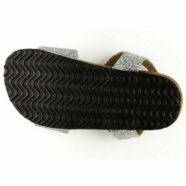 Stride Rite Girls Zuly (Toddler) Silver Sparkle Sandal Adjustable Straps STRIDE RITE FOOTWEAR Roderer Shoe Center