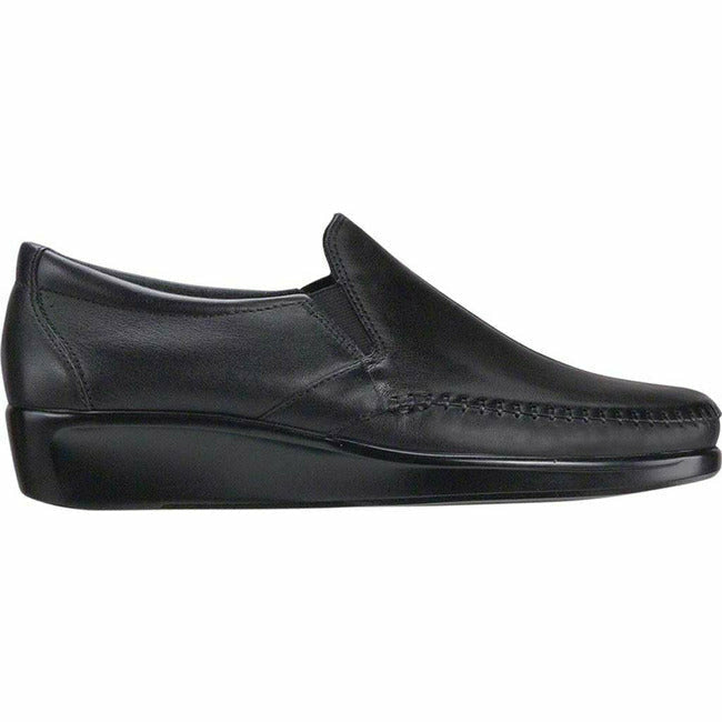 SAS Dream Women's Slip On Loafer Moc Black Leather SAS FOOTWEAR Roderer Shoe Center