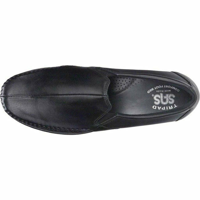 SAS Dream Women's Slip On Loafer Moc Black Leather SAS FOOTWEAR Roderer Shoe Center