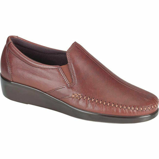 SAS Dream Women's Slip On Loafer Moc Brown Leather SAS FOOTWEAR Roderer Shoe Center