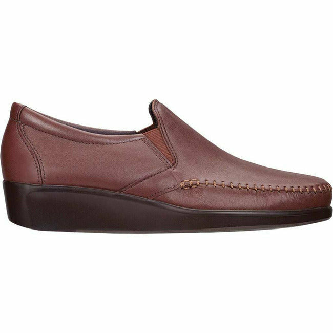 SAS Dream Women's Slip On Loafer Moc Brown Leather SAS FOOTWEAR Roderer Shoe Center