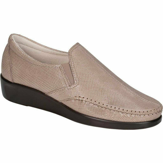 SAS Dream Women's Slip On Loafer Moc Mushroom Snake Leather SAS FOOTWEAR Roderer Shoe Center