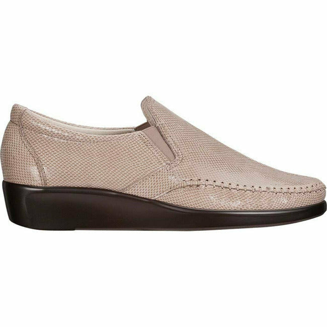 SAS Dream Women's Slip On Loafer Moc Mushroom Snake Leather SAS FOOTWEAR Roderer Shoe Center