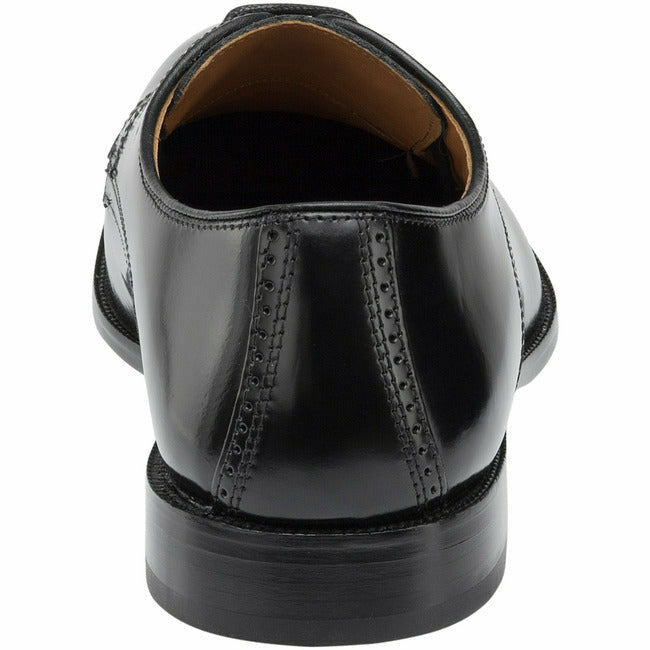 Johnston & Murphy Men's Bradford Cap Toe Dress Shoe Black Brush-off Leather 15-1771