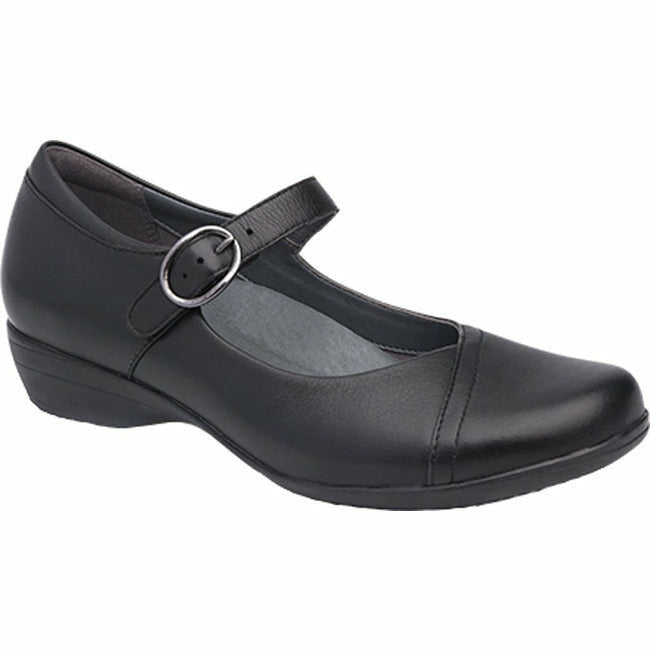 Dansko Women's Fawna Maryjane Dress Casual Flat Black Leather DANSKO FOOTWEAR Roderer Shoe Center