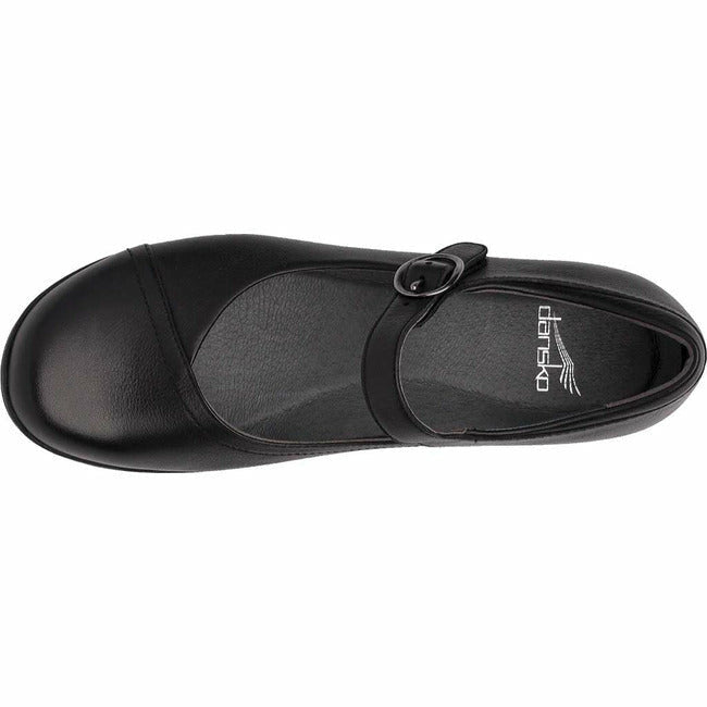 Dansko Women's Fawna Maryjane Dress Casual Flat Black Leather DANSKO FOOTWEAR Roderer Shoe Center