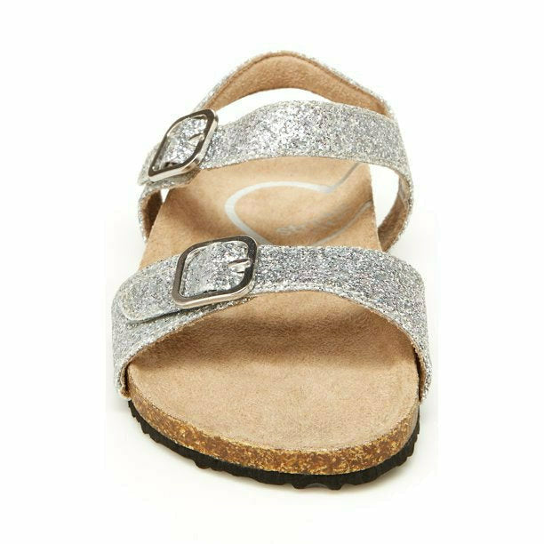 Stride Rite Girls Zuly (Toddler) Silver Sparkle Sandal Adjustable Straps STRIDE RITE FOOTWEAR Roderer Shoe Center