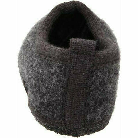 Haflinger Freddie Adult Unisex Boiled Wool Slipper Charcoal HAFLINGER FOOTWEAR Roderer Shoe Center