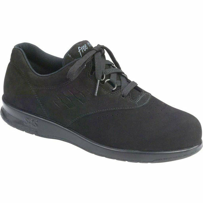 SAS Women's Freetime easy Laceup Comfort Walking Shoe Charcoal Suede  SAS FOOTWEAR Roderer Shoe Center