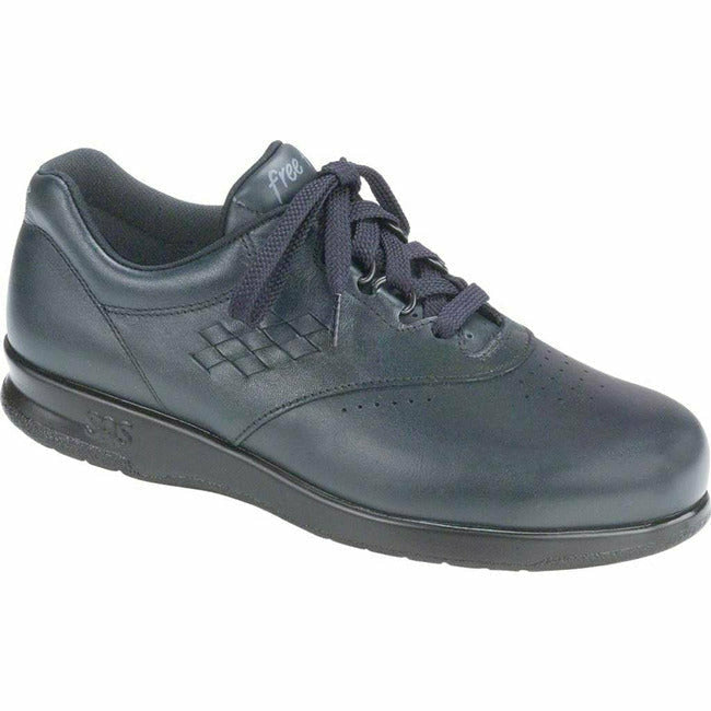 SAS Women's Freetime easy Laceup Comfort Walking Shoe Navy Leather SAS FOOTWEAR Roderer Shoe Center