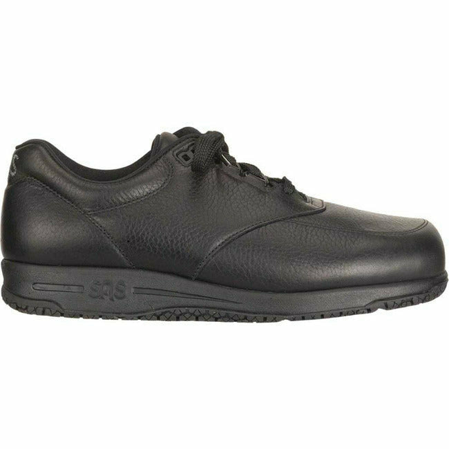 SAS Men's Guardian Non Slip Sole Lace Up Shoe Black Leather  SAS FOOTWEAR Roderer Shoe Center