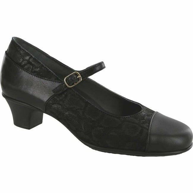 SAS Women's Isabel Maryjane Supportive Pump Black Leather  SAS FOOTWEAR Roderer Shoe Center