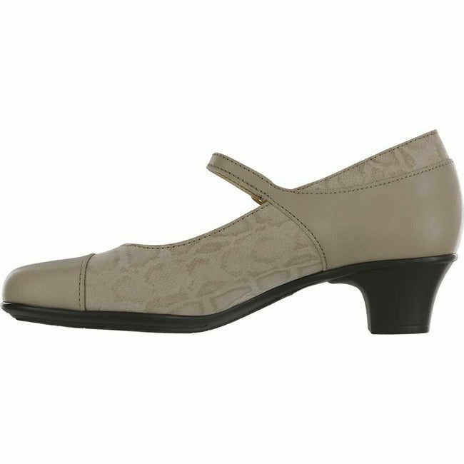 SAS Women's Isabel Maryjane Pump Comfort Footbed Taupe Leather SAS FOOTWEAR Roderer Shoe Center