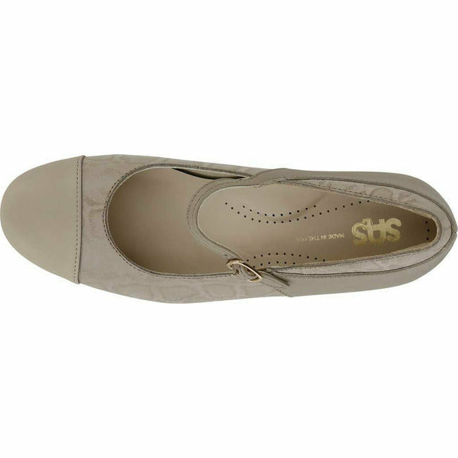 SAS Women's Isabel Maryjane Pump Comfort Footbed Taupe Leather SAS FOOTWEAR Roderer Shoe Center