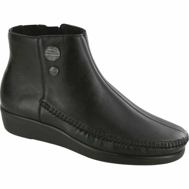 SAS Jade Women's Low Ankle Bootie Black Leather SAS FOOTWEAR Roderer Shoe Center