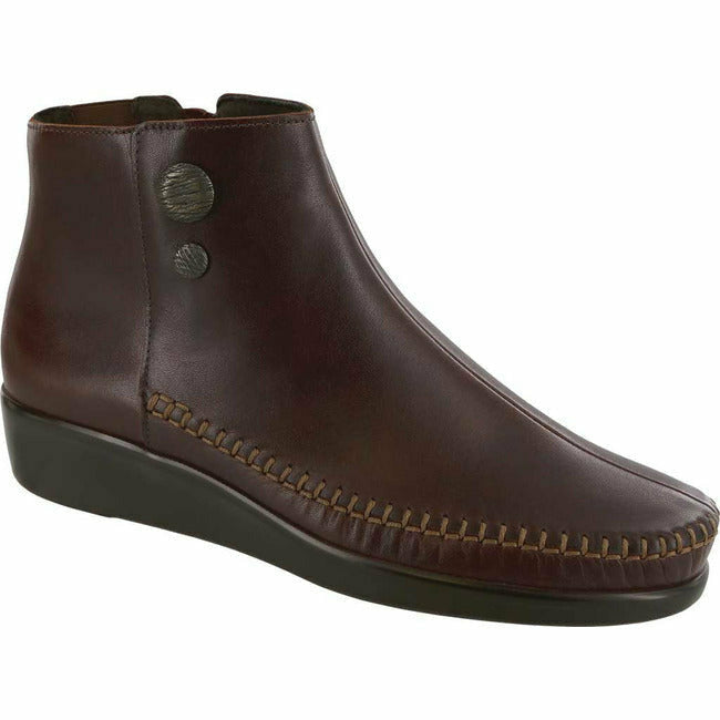 SAS Jade Women's Low Ankle Bootie Walnut Leather SAS FOOTWEAR Roderer Shoe Center