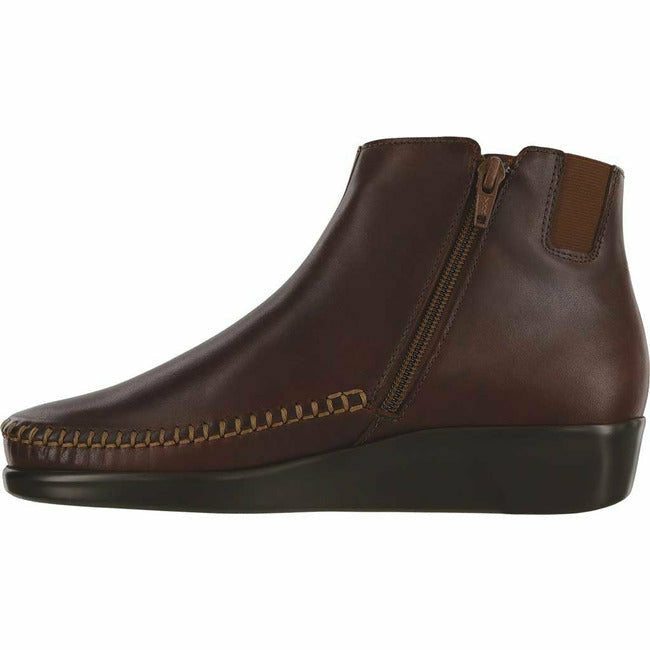 SAS Jade Women's Low Ankle Bootie Walnut Leather SAS FOOTWEAR Roderer Shoe Center