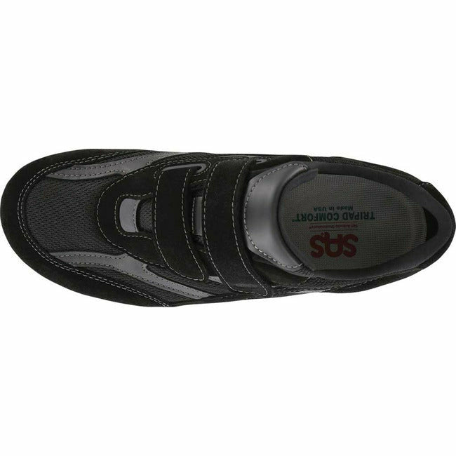 SAS Men&#39;s JV Mesh Black Velcro Active Walking Sneaker SAS FOOTWEAR Roderer Shoe Center
