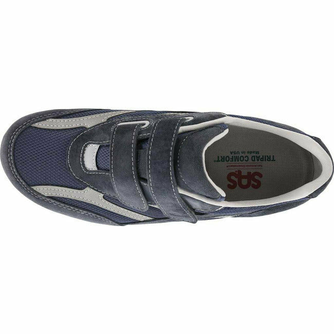 SAS Men&#39;s JV Mesh Blue Velcro Active Walking Sneaker SAS FOOTWEAR Roderer Shoe Center